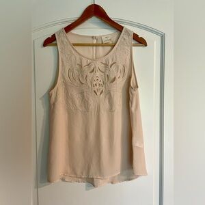 Pins & Needles Cream Embroidered Sleeveless Blouse